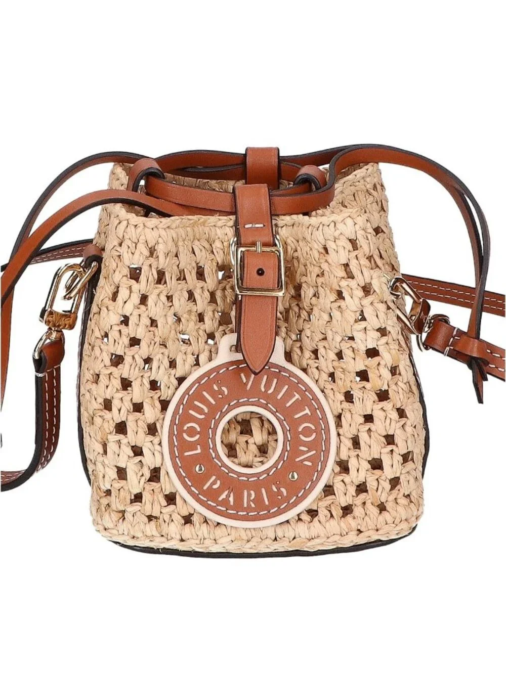 Louis Vuitton Mint Rafia Noe Perth 2-Way Drawstring Bag